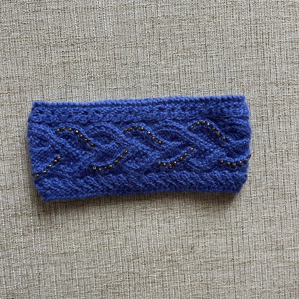 Purple Braided Alpaca Headband
